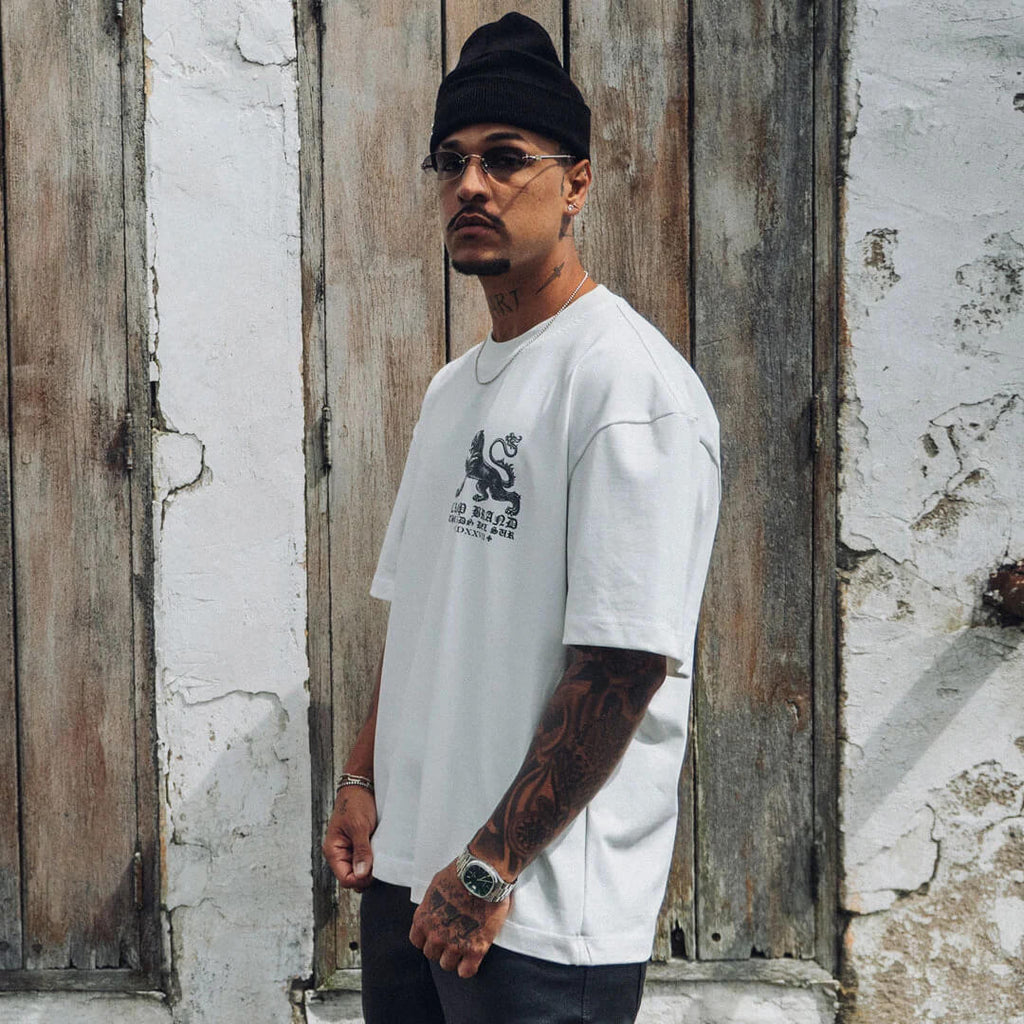 CREEP BRAND CAMISETA OVERSIZE PANTERA BLANCA