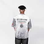 CREEP BRAND RELIQUIES BLAME CAMISETA OVERSIZE GRIS CLARA