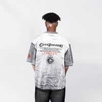 CREEP BRAND RELIQUIES BLAME CAMISETA OVERSIZE GRIS CLARA