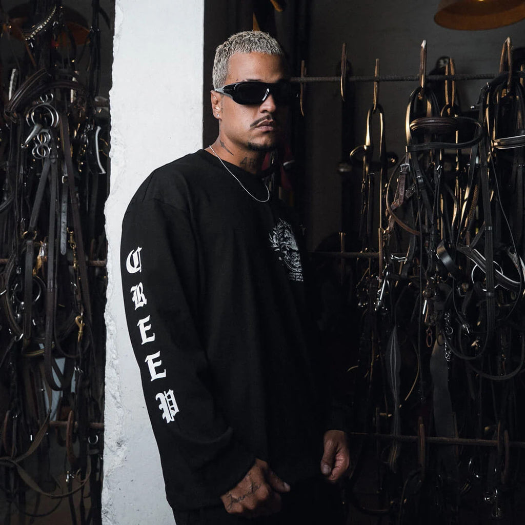 CREEP BRAND CAMISETA MANGA LARGA CAVIAR NEGRA