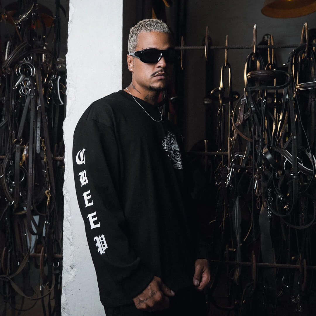 CREEP BRAND CAMISETA MANGA LARGA CAVIAR NEGRA