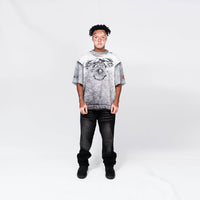 CREEP BRAND RELIQUIES BLAME CAMISETA OVERSIZE GRIS CLARA