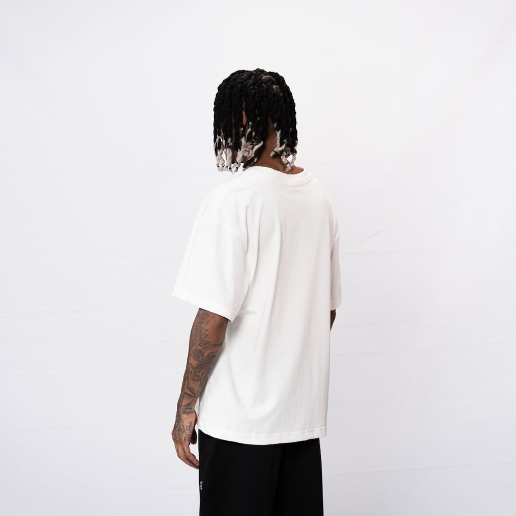 CREEP BRAND CAMISETA OVERSIZE BASICA PLACA BLANCA