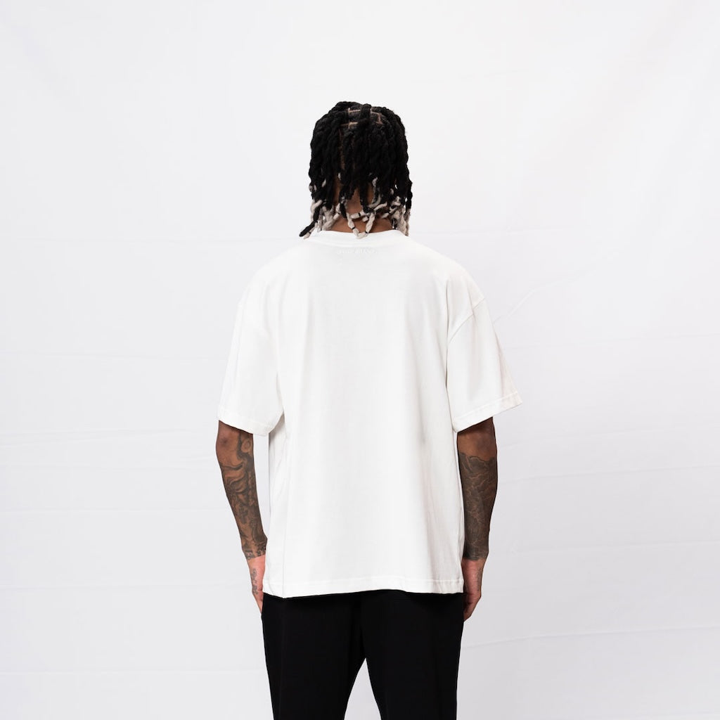 CREEP BRAND CAMISETA OVERSIZE BASICA PLACA BLANCA