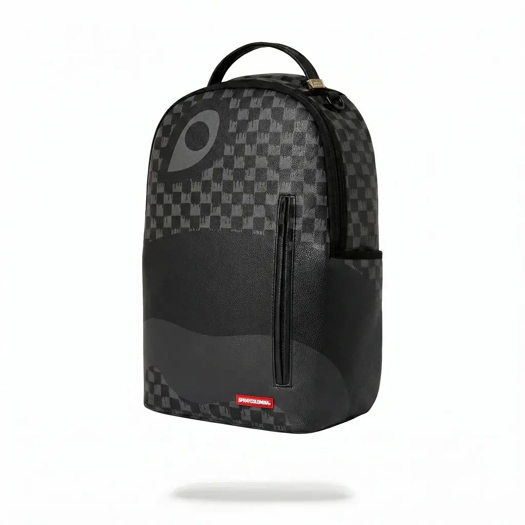 MORRAL SPRAYCOLOMBIA GREY CHECKERED EYE BACKPACK NEGRO