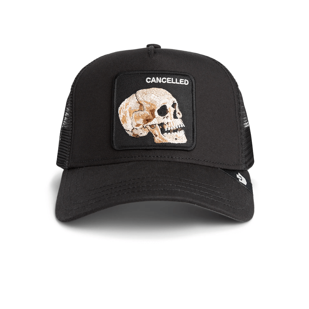 GOORIN BROS THE CANCELLED SKULL GORRA CAMIONERA AJUSTABLE NEGRA