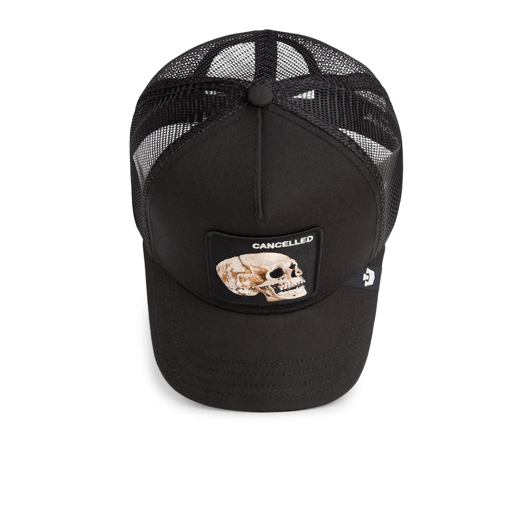 GOORIN BROS THE CANCELLED SKULL GORRA CAMIONERA AJUSTABLE NEGRA