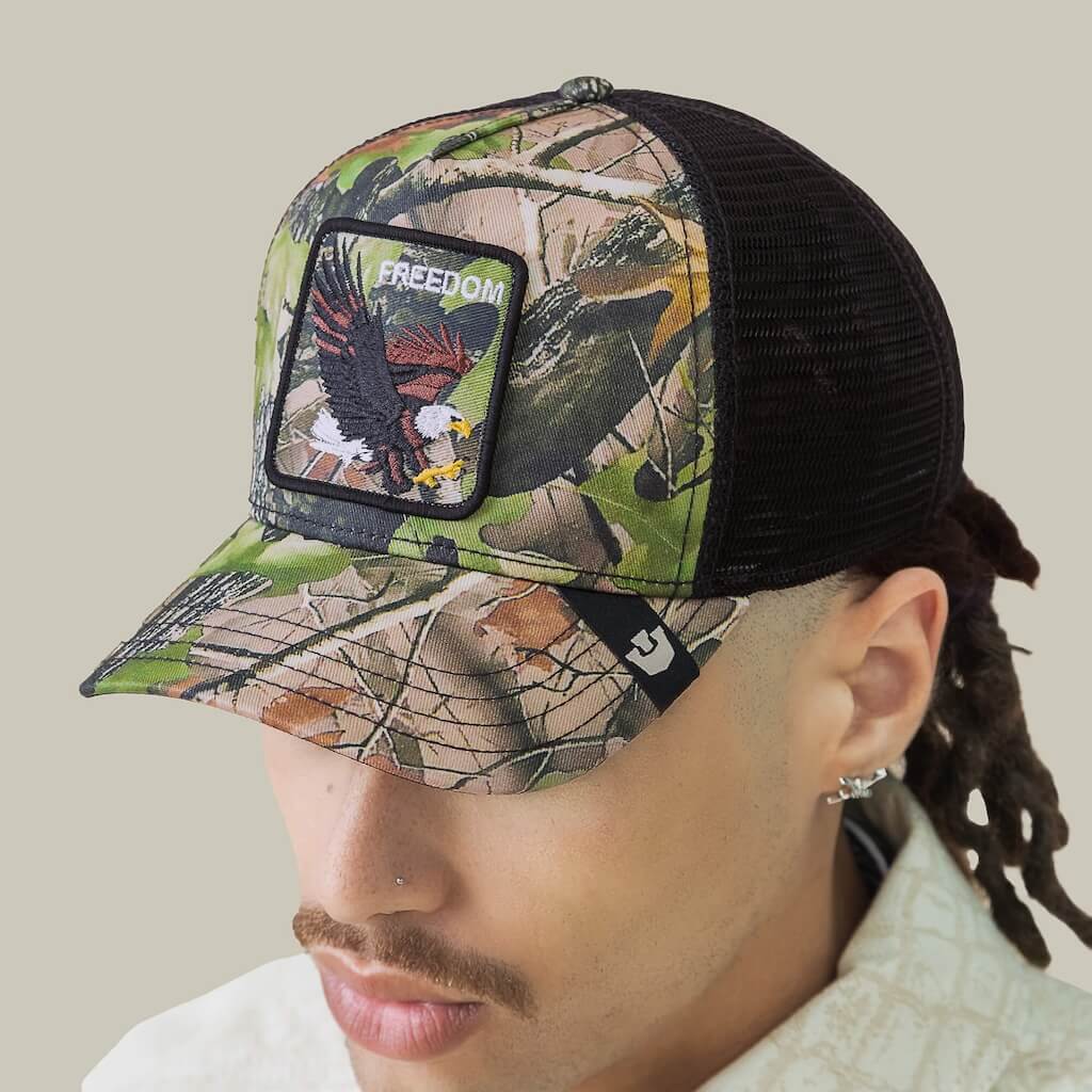 GOORIN BROS CAMOUFLAGE EAGLE GORRA CAMIONERA AJUSTABLE VERDE