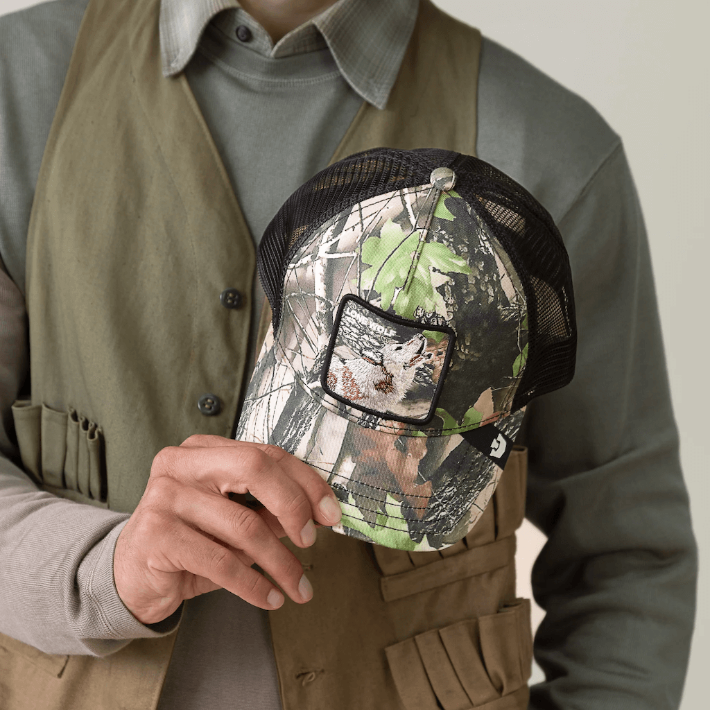 GOORIN BROS CAMOUFLAGE LONE WOLF GORRA CAMIONERA AJUSTABLE VERDE