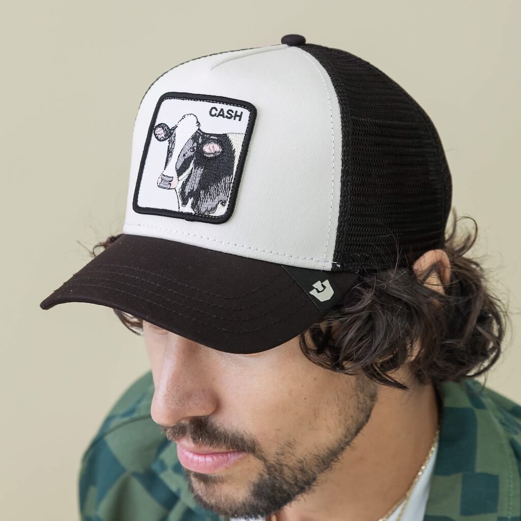 GOORIN BROS CASH COW TRUCKER GORRA CAMIONERA AJUSTABLE BLANCO