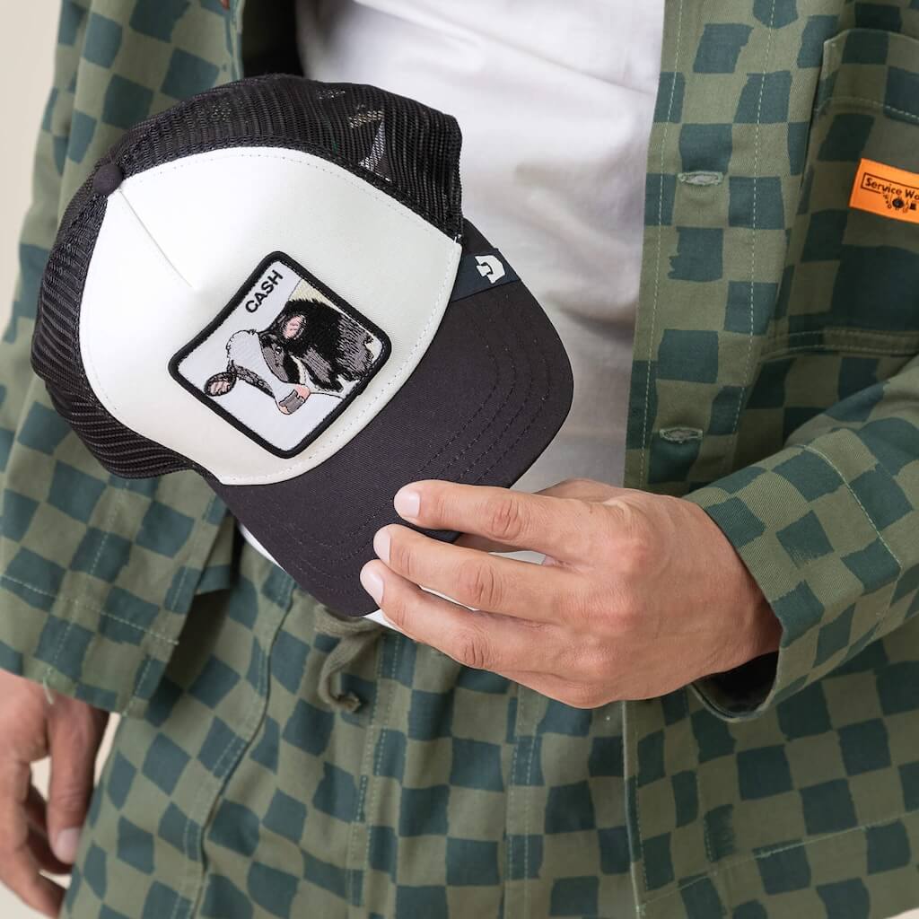 GOORIN BROS CASH COW TRUCKER GORRA CAMIONERA AJUSTABLE BLANCO