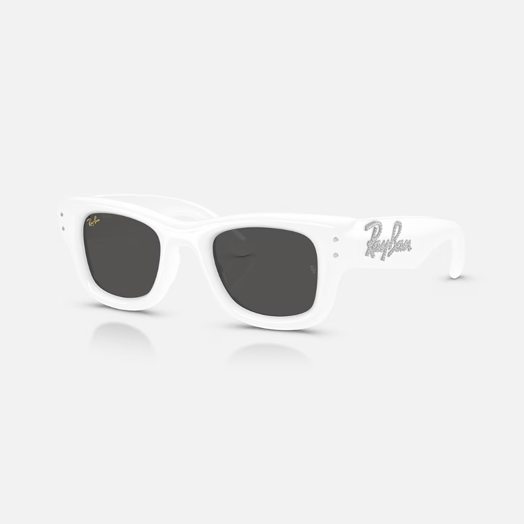 GAFAS RAYBAN X A$AP WAYFARER PUFFER CRYSTAL EDITION BLANCA