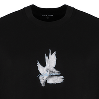 AURUM METROPOLIS III PIGEONS 2.0 CAMISETA SEMI OVERSIZED NEGRA