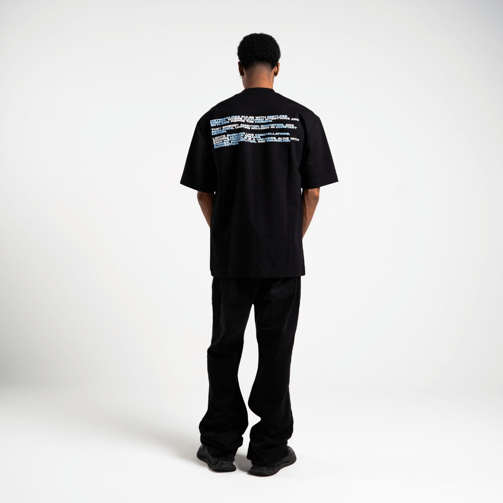 AURUM METROPOLIS III PIGEONS 2.0 CAMISETA SEMI OVERSIZED NEGRA