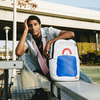 MORRAL SPRAYGROUND KEITH HARING BIG BLUE PURSE ART BACKPACK