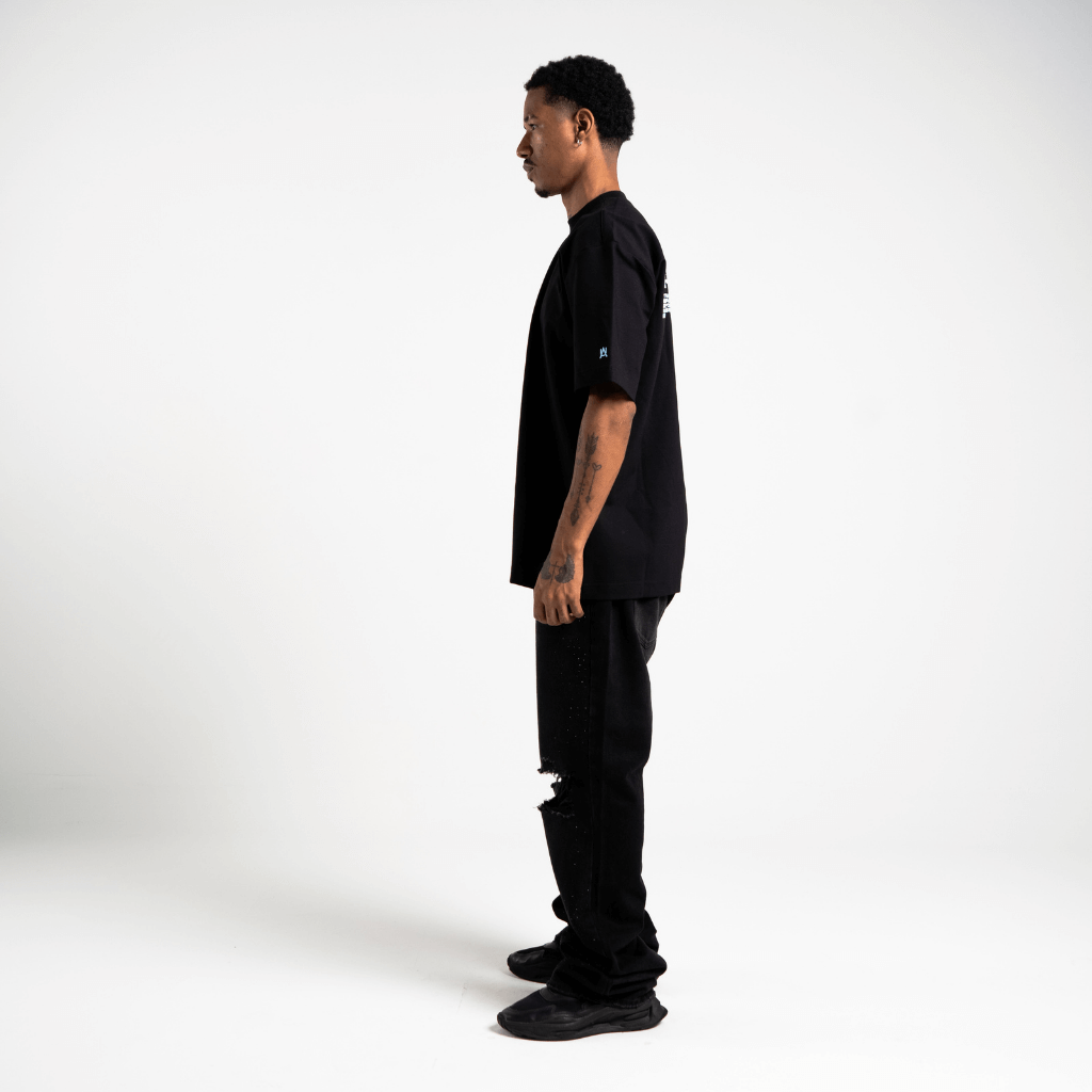 AURUM METROPOLIS III PIGEONS 2.0 CAMISETA SEMI OVERSIZED NEGRA