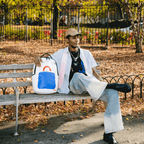 MORRAL SPRAYGROUND KEITH HARING BIG BLUE PURSE ART BACKPACK