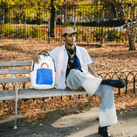 MORRAL SPRAYGROUND KEITH HARING BIG BLUE PURSE ART BACKPACK