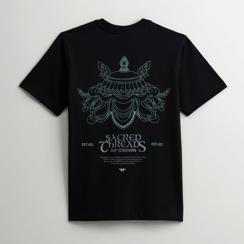 AP CROWN HILOS SAGRADOS RAYNE CAMISETA REGULAR NEGRA