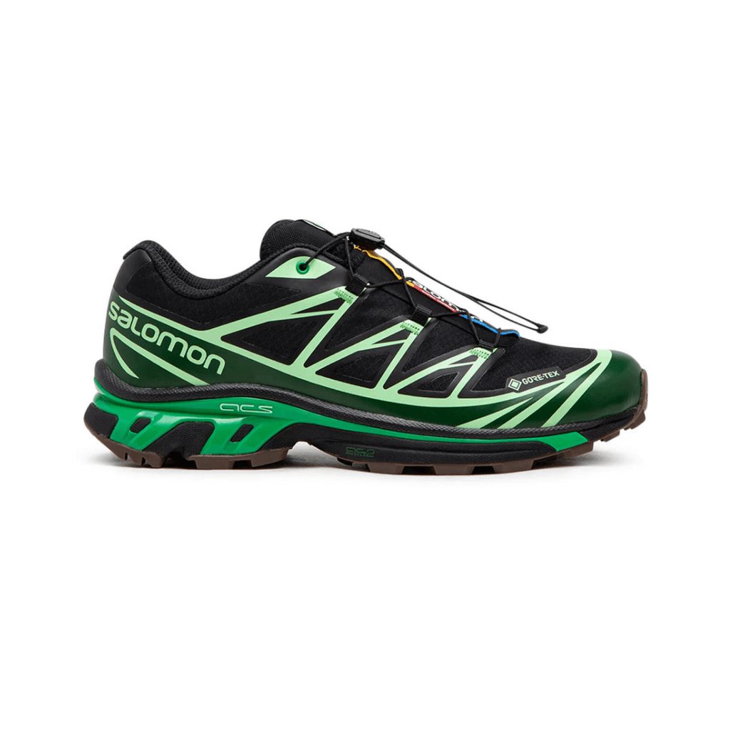 TENIS SALOMON XT-6 GORE TEX "BLACK EDEN" NEGRO / VERDE