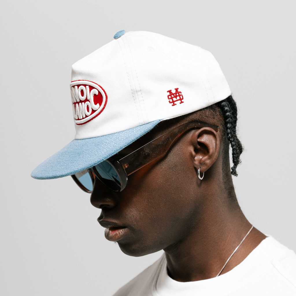 MONOIC TUTTO BENE 2 GORRA AJUSTABLE MILANO CREMA Y DENIM