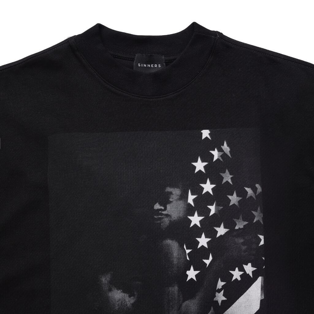 SINNERS SUGAR ABUSE I <3 AMERICA CAMISETA OVERSIZED NEGRA