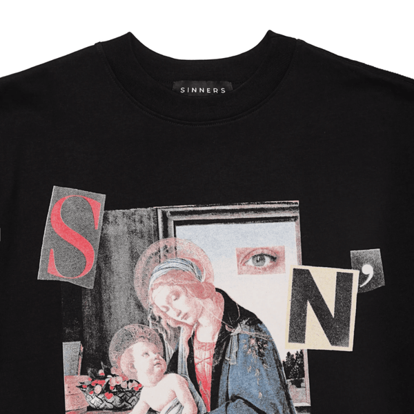 SINNERS SURREALISM CAMISETA OVERSIZED NEGRA