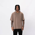 CREEP BRAND CAMISETA OVERSIZE BASICA PLACA CAFE