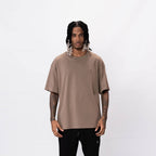 CREEP BRAND CAMISETA OVERSIZE BASICA PLACA CAFE