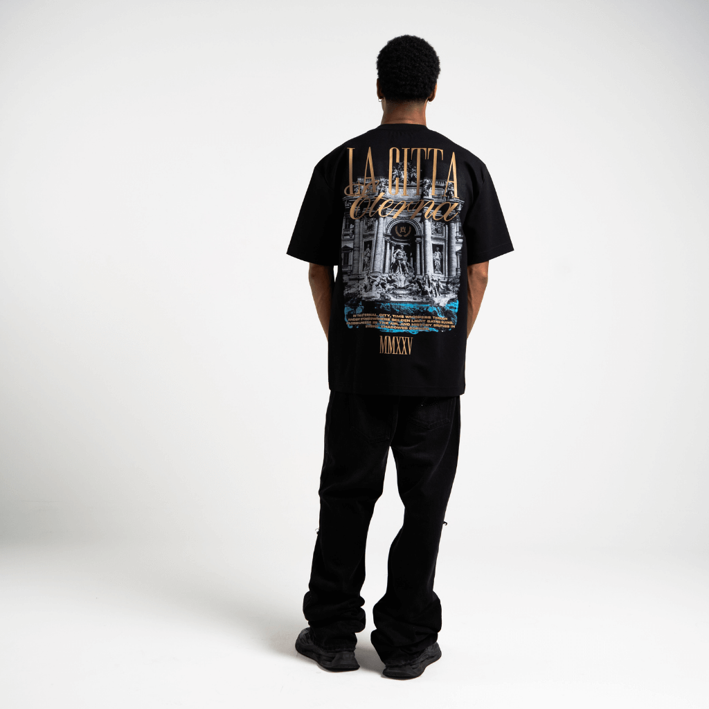 AURUM METROPOLIS III ROME CAMISETA OVERSIZED NEGRA