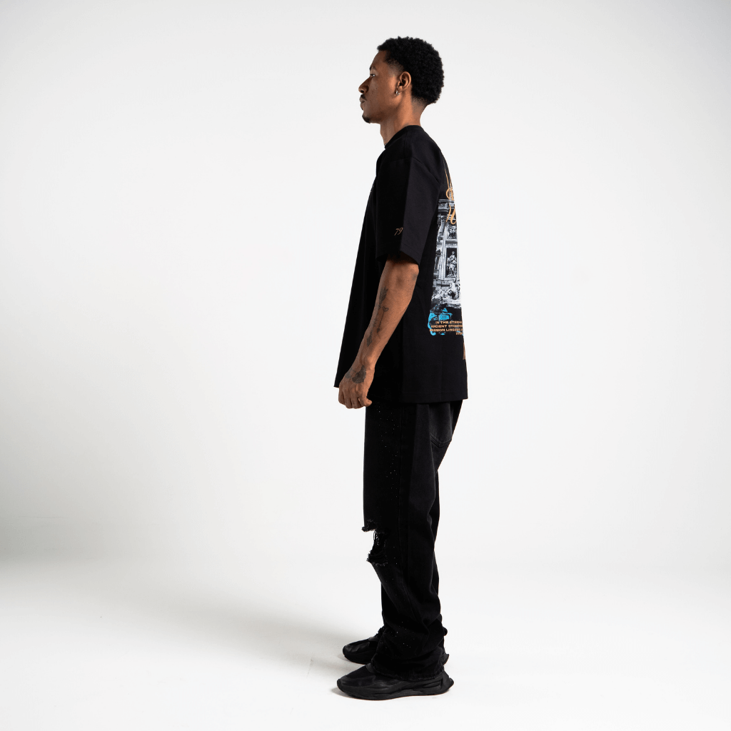 AURUM METROPOLIS III ROME CAMISETA OVERSIZED NEGRA