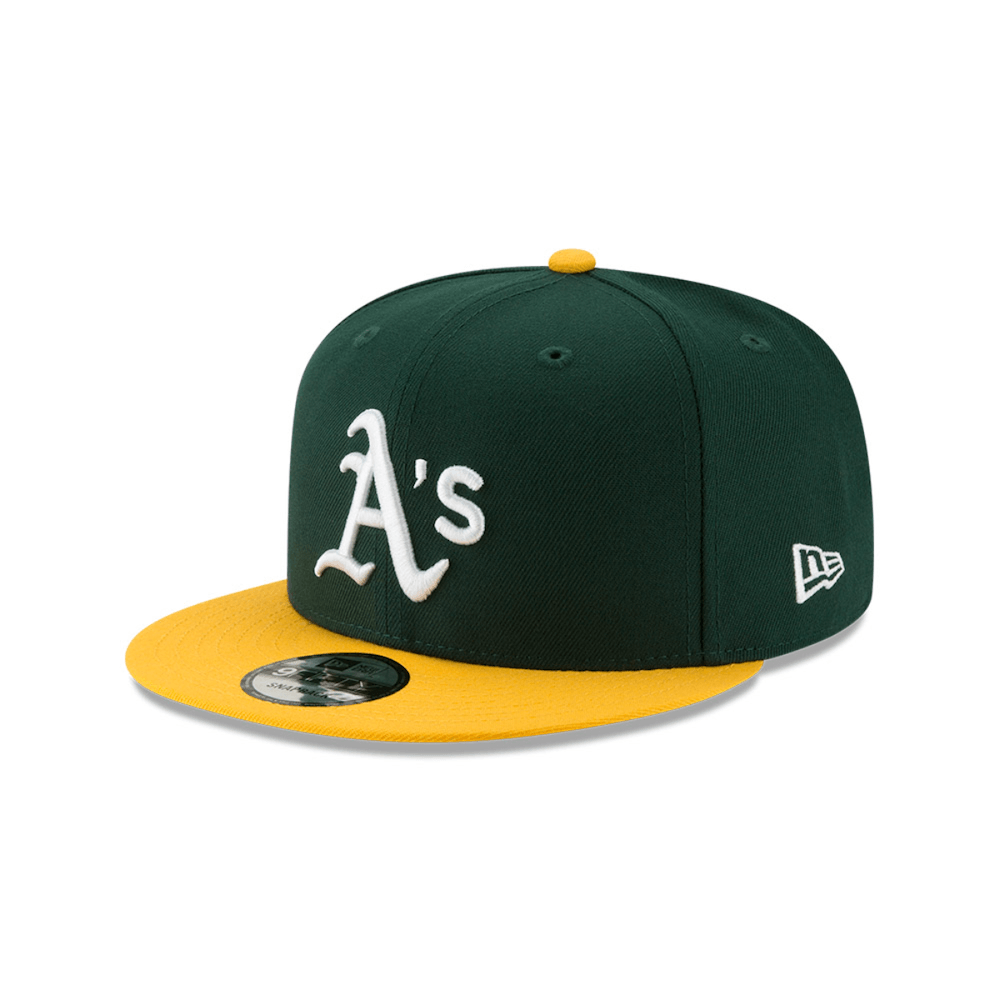 NEW ERA 9FIFTY MLB OAKLAND ATHLETICS GORRA AJUSTABLE VERDE / AMARILLO