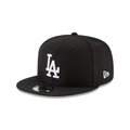 NEW ERA 9FIFTY MLB CLASICA LA DODGERS GORRA AJUSTABLE NEGRA LOGO BLANCO
