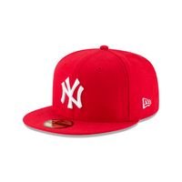 NEW ERA 59FIFTY MLB NY YANKES GORRA BASICA CERRADA ROJA LOGO BLANCO