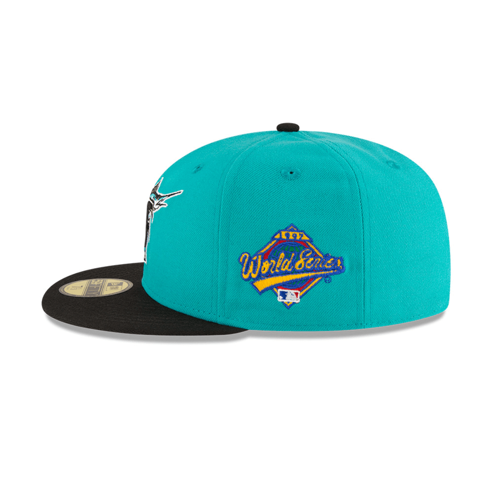 NEW ERA 59FIFTY MLB FLORIDA MARLINS 97 WORLD SERIES GORRA CERRADA AZUL