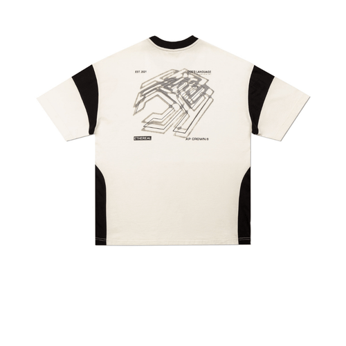 AP CROWN GODS LANGUAGE HEBREW CAMISETA OVERSIZE MARFIL