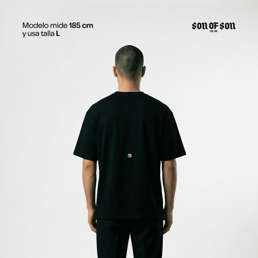 SON OF SON DALLAS TEXAS MARKSMANSHIP ACADEMY CAMISETA OVERSIZED NEGRA