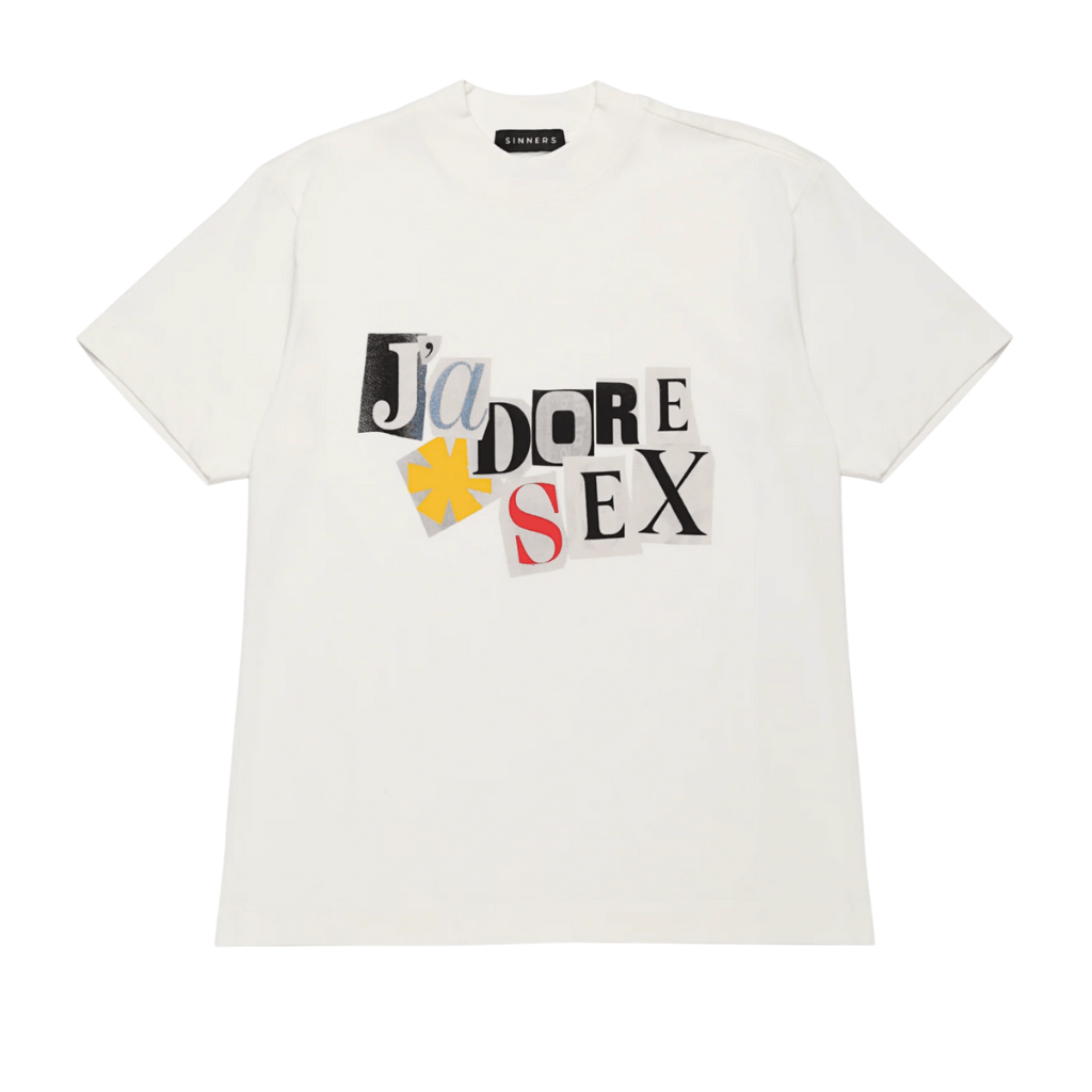 SINNERS J'ADORE SEX CAMISETA OVERSIZED BEIGE