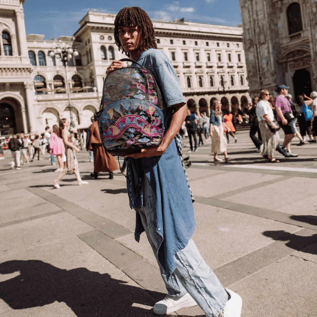 MORRAL SPRAYGROUND EMBROIDERED DRAGONS DLX BACKPACK