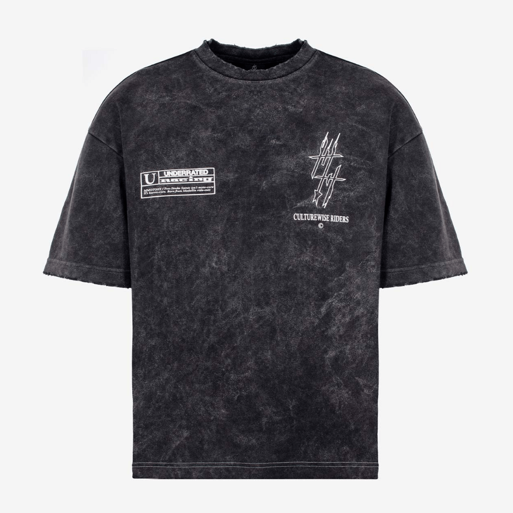 CULTUREWISE TWO STROKE SAINTS CAMISETA OVERSIZED MOTOXX GRIS