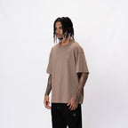 CREEP BRAND CAMISETA OVERSIZE BASICA PLACA CAFE