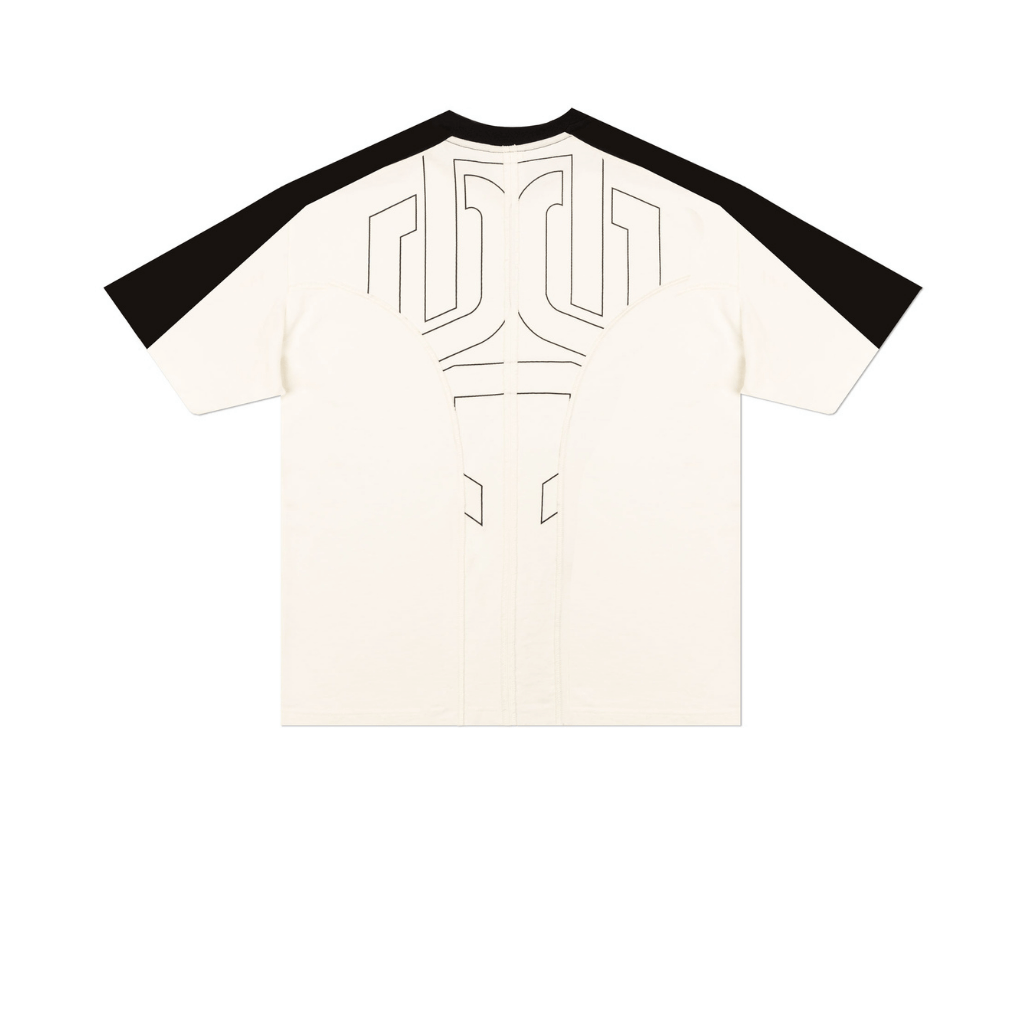 AP CROWN GODS LANGUAGE DIVINE WHITE CAMISETA OVERSIZE MARFIL