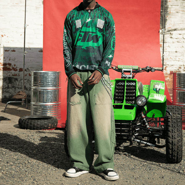 CULTUREWISE TWO STROKE SAINTS PANTALONES BAGGY VERDE