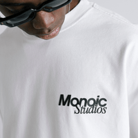 MONOIC SUNSET DREAMS LOGO CAMISETA  BOXY FIT BLANCA