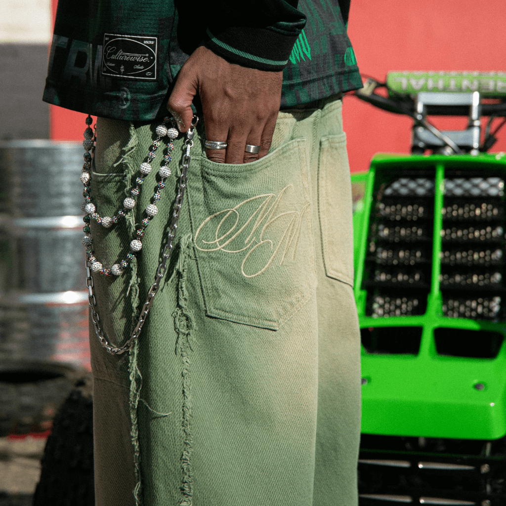 CULTUREWISE TWO STROKE SAINTS PANTALONES BAGGY VERDE