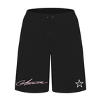 AURUM STARS I A79 BLACK & PINK SHORT LOOSE FIT NEGRO