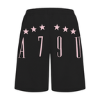 AURUM STARS I A79 BLACK & PINK SHORT LOOSE FIT NEGRO