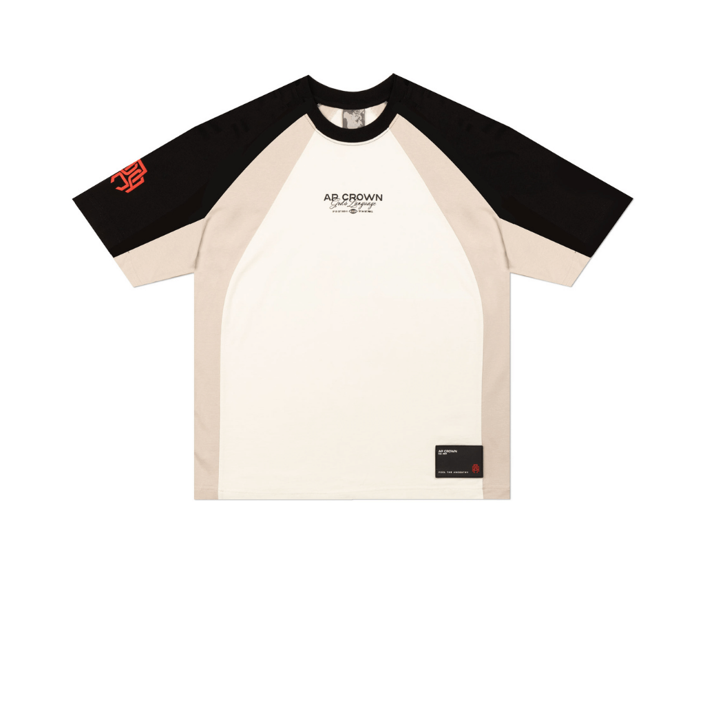 AP CROWN GODS LANGUAGE GENESIS CAMISETA OVERSIZE MARFIL