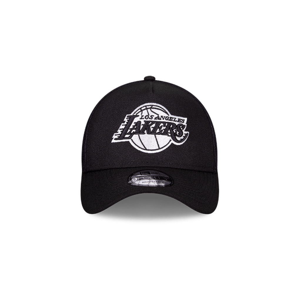 NEW ERA 9FORTY A FRAME NBA LAKERS GORRA NEGRA CAMIONERA AJUSTABLE