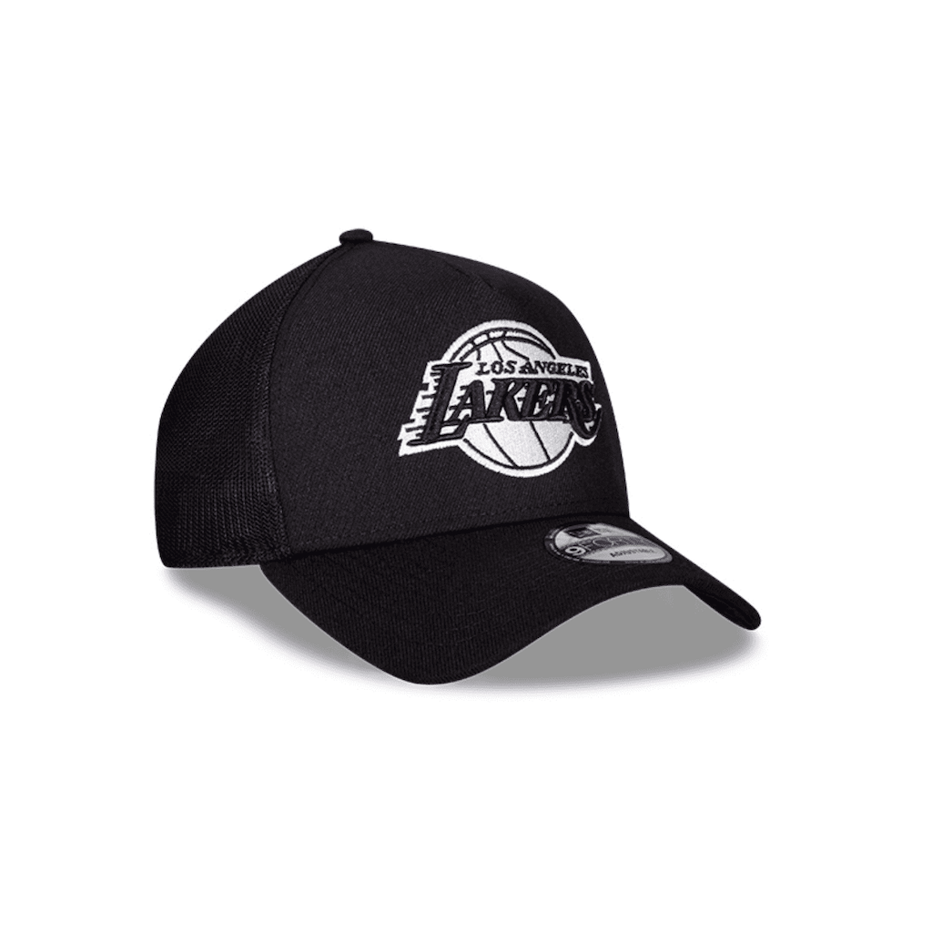 NEW ERA 9FORTY A FRAME NBA LAKERS GORRA NEGRA CAMIONERA AJUSTABLE